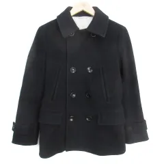 B&Y ユナイテッドアローズ BEAUTY&YOUTH ビューティー&ユース Pコート ピーコート ミドル丈 ウール ダブルボタン S 紺 ネイビー /FF4のサムネイル