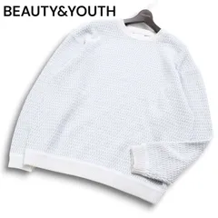 23AW★ BEAUTY&YOUTH ユナイテッドアローズ 秋冬 ドロップ パターン バルーン クルーネック ニット セーター Sz.L メンズ