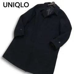 22AW★ UNIQLO ユニクロ 秋冬 シングルブレスト ステンカラー コート Sz.XL メンズ 紺 ネイビー 大きいサイズ