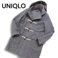 ✨美品✨UNIQLO ダッフルコート [L] ネイビー タッセル合皮 ウール混