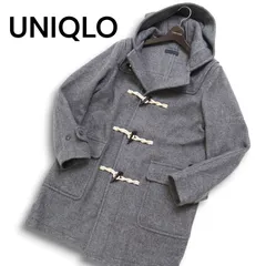 UNIQLO ユニクロ 秋冬 ウール混★ ダッフル コート Sz.M メンズ 灰 グレー