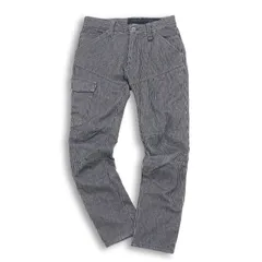 FieldCore フィールドコア ワークマン 4D 防風★ 裏起毛 ウォーム ストライプ カーゴ パンツ ストレッチ Sz.M メンズ 作業服