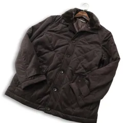 【美品】YUKI TORII HOMME ユキトリイ オム 秋冬 襟ボア ★ 中綿 キルティング ジャケット コート Sz.L メンズ