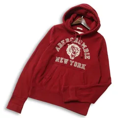 Abercrombie&Fitch アバクロンビー＆フィッチ 秋冬 裏起毛★ ロゴ スウェット プルオーバー パーカー Sz.S メンズ