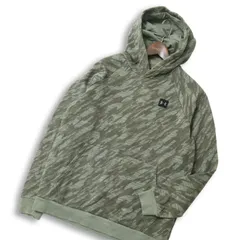 UNDER ARMOUR アンダーアーマー 秋冬 裏起毛 スウェット★ 総柄 プルオーバー パーカー Sz.LG メンズ トレーニング