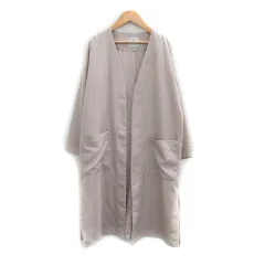 ロペピクニック ROPE Picnic スプリングコート ロング丈 前開き ノーカラー 38 M ライトベージュ /SY5