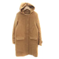 アパートバイローリーズ apart by lowrys ノーカラーコート ロング丈 フード付き 2way ウール M 茶色 ブラウン /HO25のサムネイル