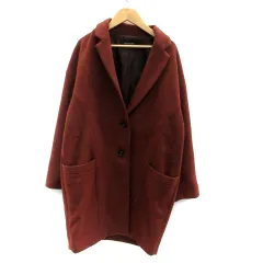 ジーナシス JEANASIS チェスターコート ロング丈 シングルボタン ウール F 茶色 ブラウン /HO32