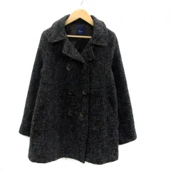 アーバンリサーチ URBAN RESEARCH Pコート ピーコート ミドル丈 F 黒 ブラック グレー /HO11