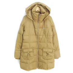 イーストボーイ EAST BOY ダウンコート フード付き ロング丈 スタンドカラー ジップアップ 11 ベージュ /FF1