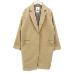 ニコアンド Niko and.. チェスターコート ロング丈 オープンカラー シングルボタン F ベージュ /FF4