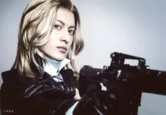 【中古】生写真(男性) 菊池修司(CAMUS)/横型・バストアップ・衣装黒・スーツ・右向き・銃・背景白・キャラクターショット/舞台「劇団シャイニング from うたの☆プリンスさまっ♪『JOKER TRAP』」ブロマイドセットA