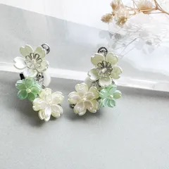 葉桜のイヤーカフ（両耳セット）