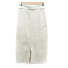 ディスコート Discoat フレアスカート ロング丈 マキシ丈 スエード調 F アイボリー /HO2