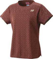 ヨネックス YONEX テニス ウィメンズゲームシャツ 硬式 軟式 ソフトテニス Tシャツ トップス 半袖 トーナメント ツアー ゲーム 試合 練習 吸汗 速乾 ストレッチ レディース 女性  20798 030 セピア