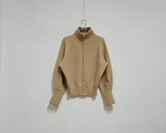 ハイネック ジップアップ ニット