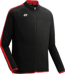 ヨネックス YONEX サッカー ユニトレーニングトップ フットボール フットサル ジャケット ジャージ アウター トレーニング 練習 夏 涼感 クール 冷感 吸汗 速乾 メンズ レディース  FW5007 187 ブラック×レッド