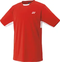 ヨネックス YONEX テニス ユニゲームシャツ 半袖 トップス ユニフォーム 吸汗速乾 UVカット 制電 試合 大会 部活 クラブ チーム 日本バドミントン協会審査合格品 メンズ レディース  10810 496 サンセットレッド