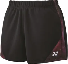 ヨネックス YONEX テニス ウィメンズニットショートパンツ 硬式 軟式 ソフトテニス ハーフパンツ 短パン トーナメント ツアー ゲーム 試合 練習 吸汗速乾 ストレッチ レディース 女性  25096 007 ブラック