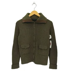 ラルフローレン RALPH LAUREN カシミヤウール スウェード エルボーパッチ ニット カーディガン レディース import：M 