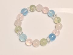 パワーストーン ブレスレット 天然石 ブルートパーズ他 14cm No.279