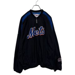 極美品　ニューヨークメッツ　ハーフジップジャケット　majestic Mサイズ 極美品 ニューヨークメッツ ハーフジップジャケット majestic Mサイズ