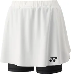 ヨネックス YONEX テニス ウィメンズスカート   インナースパッツ付   26181 011 ホワイト