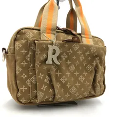 【美品】ラシット russet ハンドバッグ ミニボストン モノグラム柄 茶