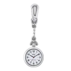 WJ157  懐中時計 オープンフェイス アンティーク シチズン Q&Q CITIZEN キーホルダー 時計 提げ時計 ポケットウォッチ QA72-204 シルバー 4966006069983