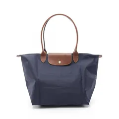 ロンシャン Longchamp トートバッグ ル プリアージュ オリジナル L L1899089P68 マリン キャンバス レザー ル プリアージュ オリジナル L ショルダーバッグ レディース
