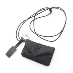 サンローランパリ SAINT LAURENT PARIS ポーチ カサンドラ ミニ エンベロープ 797979FADKQ1000 ブラック ナイロン ポーチ レディース 新品のサムネイル
