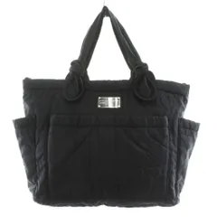 マークバイマークジェイコブス MARC by MARC JACOBS トートバッグ キルティング ナイロン 裏地ロゴ 黒 ブラック /KU