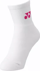 ヨネックス YONEX テニス ウィメンズハーフソックス レディース ショート丈 靴下 くつした ソックス スポーツソックス 部活 学校 体育 トレーニング ジム  29122 062 ホワイト/ピンク