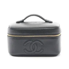シャネル CHANEL ハンドバッグ ココマーク ブラック キャビアスキン(グレインドカーフ) ココマーク 横型バニティ レディース Used A