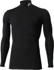 ヨネックス YONEX ハイネック長袖シャツ STB-F1008 着圧 コンプレッション フィットネスモデル 高機能アンダー インナー 全体着圧 練習 トレーニング メンズ レディース  STBF1008 243 ブラック/ブラック