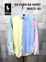 ラルフローレン 正規品 マルチ オックスフォード ボタンダウンシャツ XS メンズ RALPHLAUREN クレイジー ポニー ワンポイント