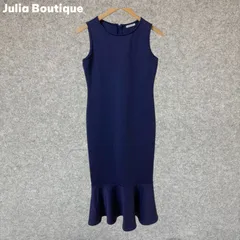 JULIA BOUTIQUE ネイビー ノースリーブ マーメイドワンピース Fサイズ