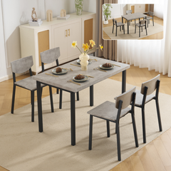「大人気商品」全新品 ダイニングセット 4人掛け 四角いテーブル チェア 5点セット 現代風 シンプル 木目調 モダン コンパクト 幅110cm おしゃれ 110センチ ダイニングセット 四人用 北欧 ダイニングチェア