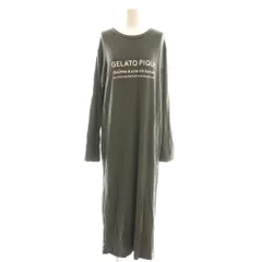ジェラートピケ gelato pique 23AW ロゴシャツワンピース ロング F ダークグレー /DF ■OS