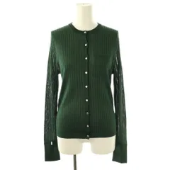 ルーニィ LOUNIE アセテートリブカーディガン ニット 長袖 F グリーン /HK ■OS