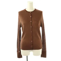 ルーニィ LOUNIE アセテートリブカーディガン ニット 長袖 F ブラウン /HK ■OS