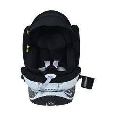  チャイルドシート ISOFIX対応 360度回転 サポートレッグ付き R129適合 0-12歳 40-150cm キャノピー 洗えるカバー 取付簡単 ジュニアシート キッズ ベビー 出産祝い【ブラック】