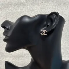 CHANEL シャネル ピアス ココマーク ラインストーン クリスタル ストーン ロゴ ピアス C18B 刻印あり 定番 人気 アクセサリー シルバー系 片耳 レディース ジュエリー ココ・シャネル