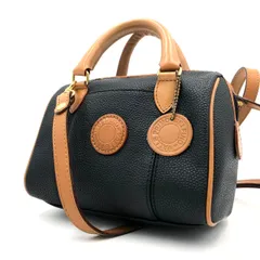 【美品】DELFINO-VALLE PRIMO 2WAY ミニボストンバッグ ショルダーバッグ 黒 レザー