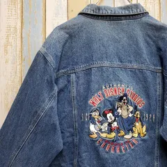 HB98☆ザディズニーストア☆ジージャン☆デニムジャケット☆キャラクター刺繍☆S
