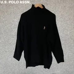 U.S. POLO ASSN. タートルネックニット ブラック Fサイズ