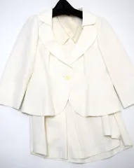 【新品未使用タグ付】【※訳あり】Soljerry セレモニースーツ2点セット 大きめサイズ 15号(テラードジャケット・スカート ) 15AR73白 ホワイト