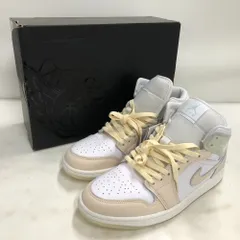 02w21305 ナイキ NIKE  AIR JORDAN 1 MID SE  ホワイト  27.5cm インドネシア製 メンズ  箱・タグあり  スニーカー  HJ6654-100  【中古品】