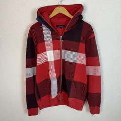 TOMMY トミー ジップパーカー チェック柄 レッド Lサイズ メンズ 古着 ストリート アメカジ