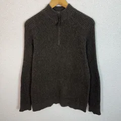 Eddie Bauer エディーバウアー ハーフジップ ニット セーター ブラウン Mサイズ メンズ 古着 アメカジ ストリート　シティーボーイ